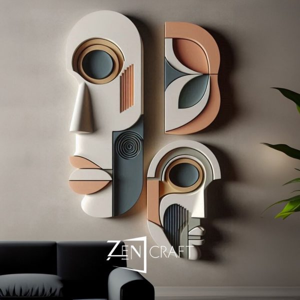 zenncraftt_31cfe6298dbdd6ff5f18cf6767f41110 Modern Yüzler 3 Parçalı 3D Tablo ||| SYT-0015