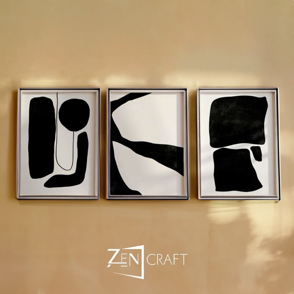 Soyut Bakış 3 Boyutlu Minimalist Modern 3 Parçalı Tablo ||| MNM-0005 Soyut Bakış 3 Boyutlu Minimalist Modern 3 Parçalı Tablo ||| MNM-0005