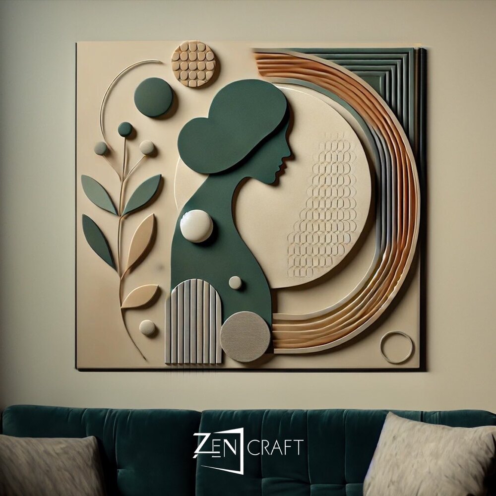 Doğanın Silueti 3 Boyutlu Minimalist Soyut Figür Tablo ||| SYT-0020