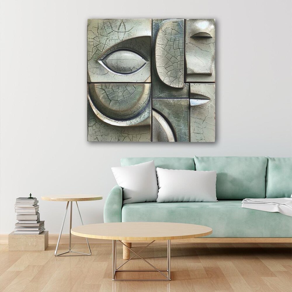 Parçalı Yansımalar 3 Boyutlu Minimalist Geometrik Tablo ||| MNM-0009