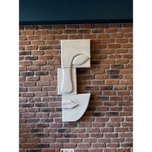 Dingin Bakışlar 3 Boyutlu Minimalist Soyut Yüz Tablo |||  SYT-0022 - Görsel 1