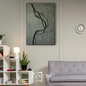 Doğanın İzleri 3 Boyutlu Minimalist Soyut Tablo ||| MNM-0016 - Görsel 1