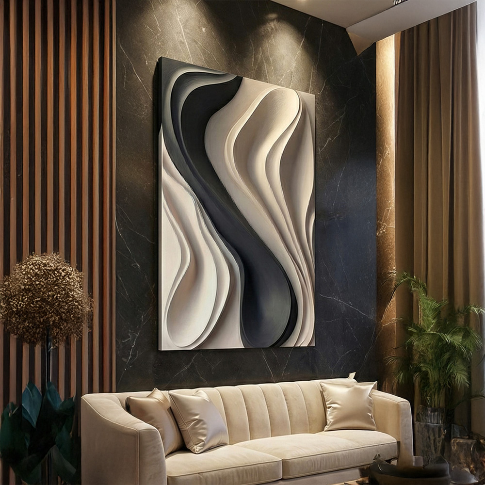 Kıvrımlı Dans 3D Salon Tablosu ||| 3D-0001 Kıvrımlı Dans 3D Salon Tablosu ||| 3D-0001