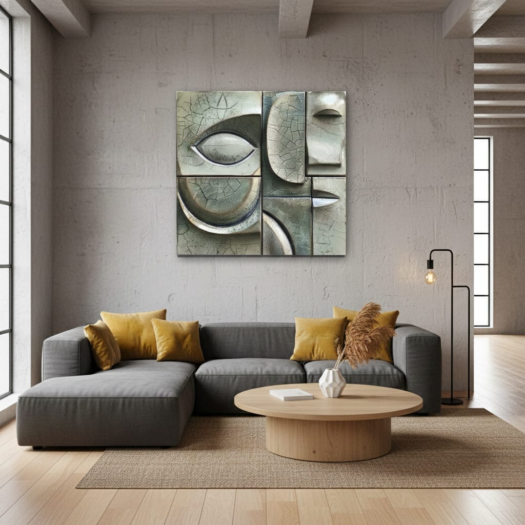 soyut yuz figurlu tablo