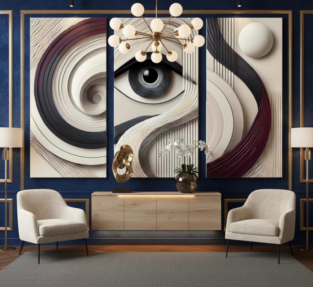 yaprak desenli kabartma tablolar